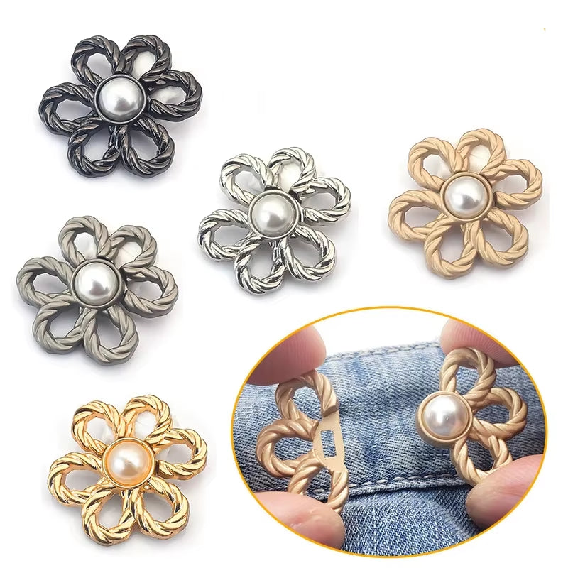 Jeans Waist-Cinching Tool Nail-Free and Seam-Free Pin Waist Adjustment and Tightening Anti-Exposure Waist Buckle